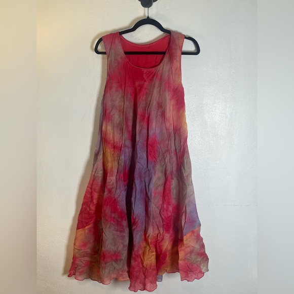 Vintage Dresses & Skirts - Multicolor Flowy Sleeveless Dress